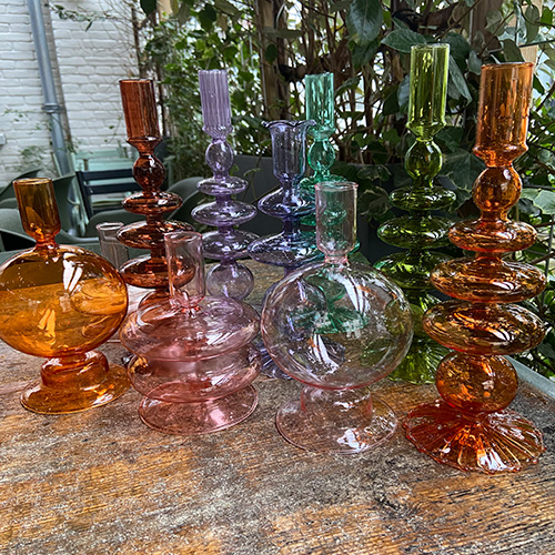 GLASS CANDLE - ORANGE 
