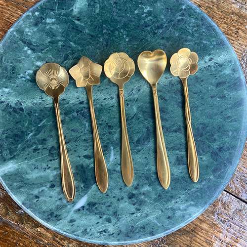 SET GOLD SMALL SPOONS (4)