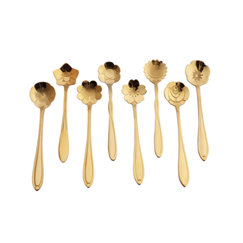 SET GOLD SMALL SPOONS (4)