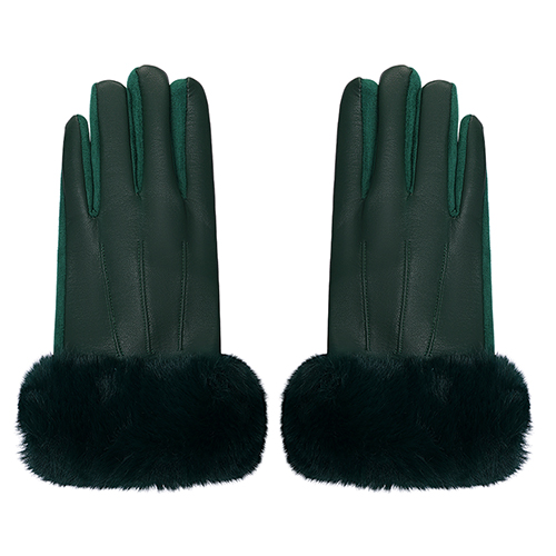 LEATHER LOOK GLOVES