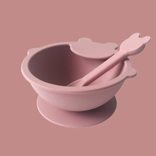 SILICONE FEEDING BOWL AND SPOON