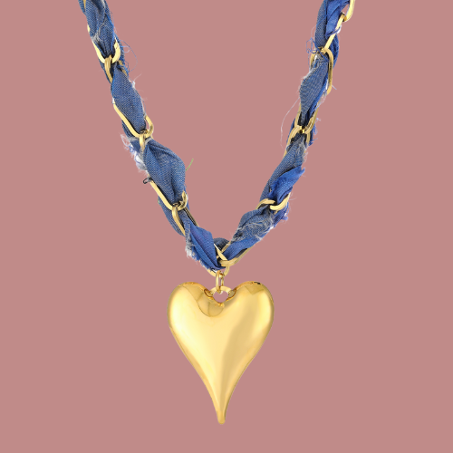 NECKLACE FABRIC - BLUE