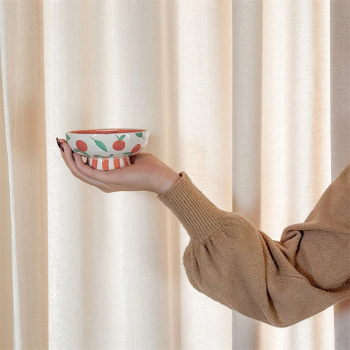 CANDLE HOLDER ORANGE 