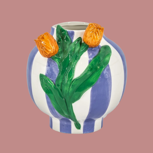 VASE TULIPS - PURPLE