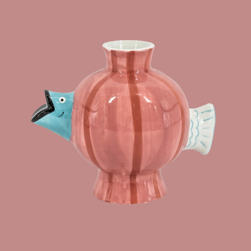 VASE FISH STRIPES 