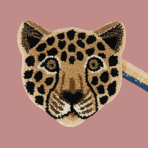 LOONY LEOPARD HEAD RUG