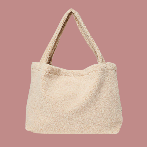 STUDIO NOOS - ECRU TEDDY MOM BAG