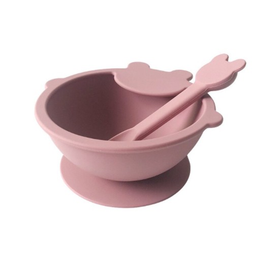 SILICONE FEEDING BOWL AND SPOON