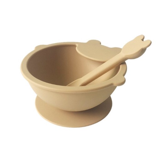 SILICONE FEEDING BOWL AND SPOON