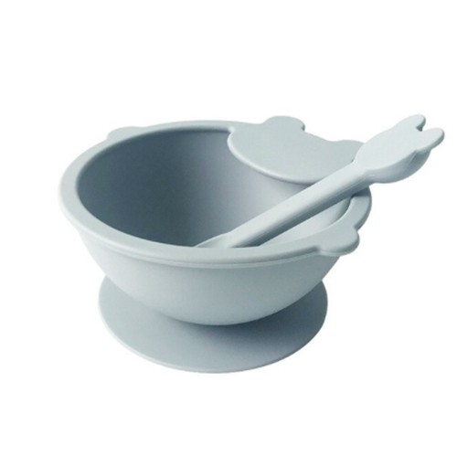 SILICONE FEEDING BOWL AND SPOON