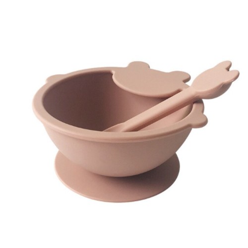 SILICONE FEEDING BOWL AND SPOON