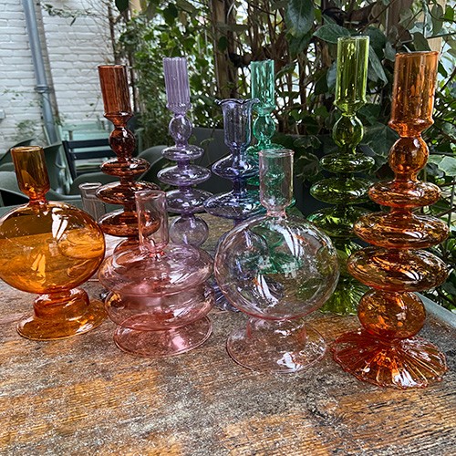 GLASS CANDLE - ORANGE