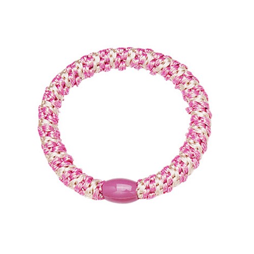 HAIR ELASTIC BRACELET - PINK/BEIGE