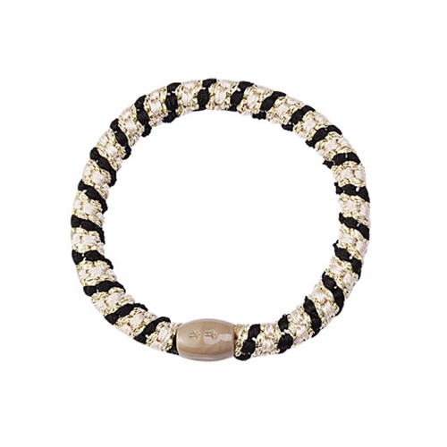 HAIR ELASTIC BRACELET - BLACK/WHITE/GOLD