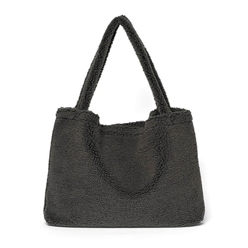 STUDIO NOOS - DARK GREY TEDDY MOM BAG