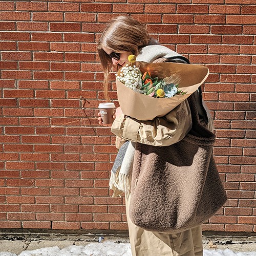 STUDIO NOOS - BROWN TEDDY MOM BAG