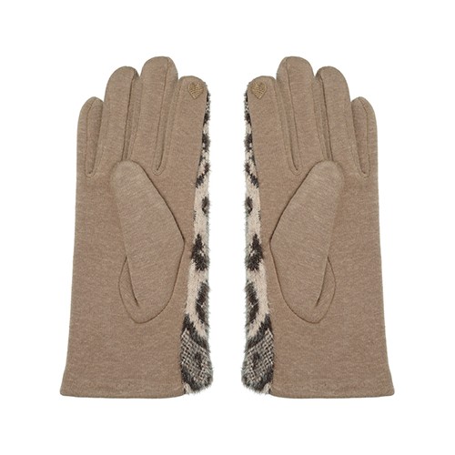 LEOPARD GLOVES - BEIGE
