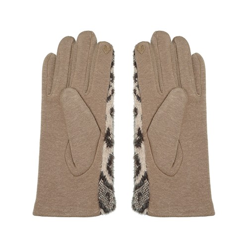 LEOPARD GLOVES - BEIGE