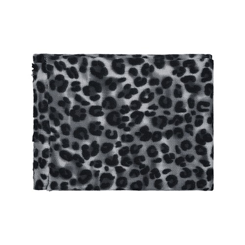 LEOPARD SCARF - BLACK