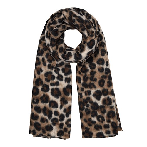 LEOPARD SCARF - BEIGE