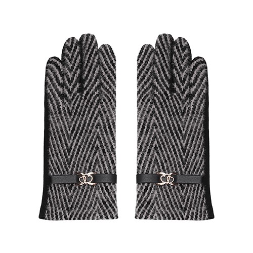 HEART GLOVES - BLACK