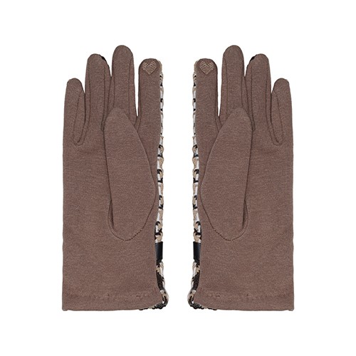 PATTERN GLOVES - BROWN