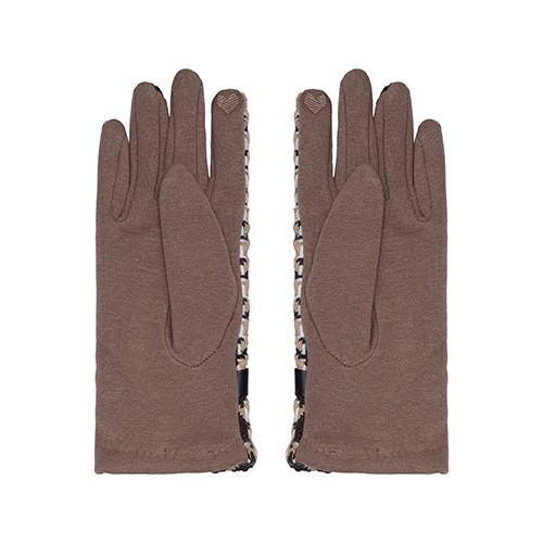 PATTERN GLOVES - BROWN