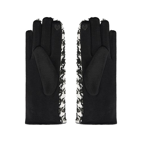 PIED DE POULE GLOVES - BLACK/WHITE