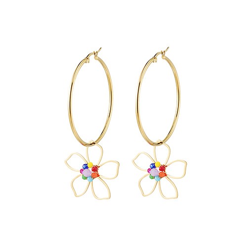 EARRINGS - FLOWER PEDANT 