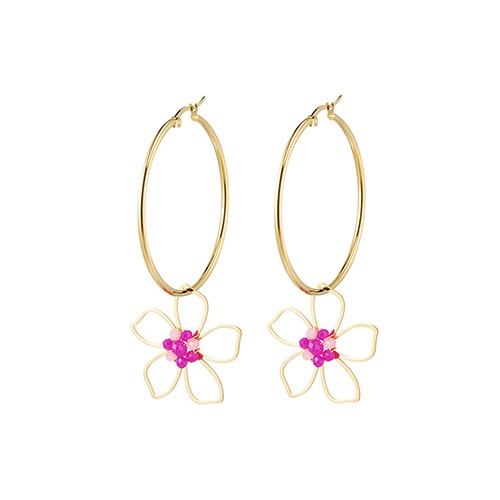EARRINGS - FLOWER PEDANT 