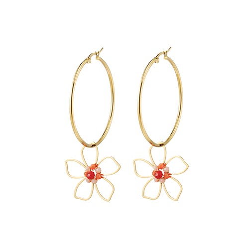 EARRINGS - FLOWER PEDANT 