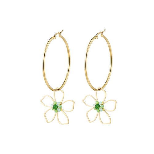 EARRINGS - FLOWER PEDANT 