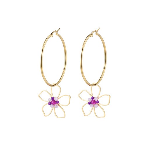 EARRINGS - FLOWER PEDANT 